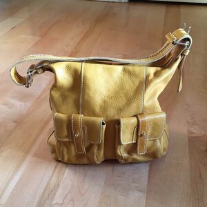 TOSCA BLU | Leather Shoulder Bag With Rhinestone Strap